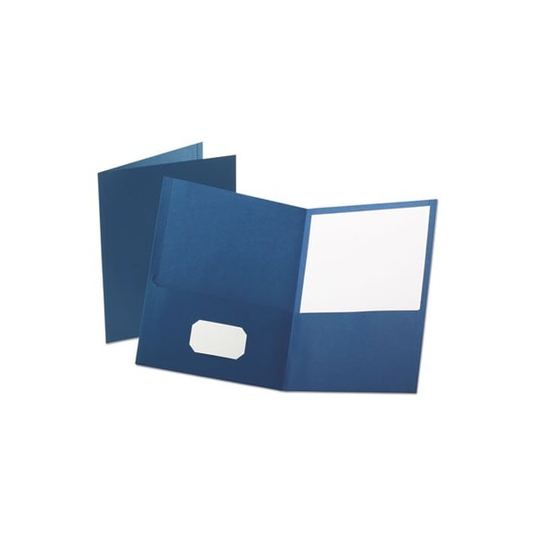 Tops Business Forms Oxford, LEATHERETTE TWO POCKET PORTFOLIO, 8 1/2in X 11in, BLUE, 10PK 57572 - main